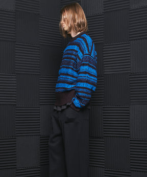 【26AW PRE-ORDER】Fair Isle Border Prime-Over Crew Neck Sweater