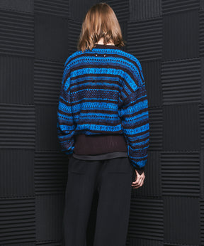 【26AW PRE-ORDER】Fair Isle Border Prime-Over Crew Neck Sweater