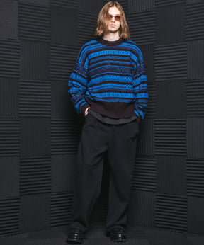 【26AW PRE-ORDER】Fair Isle Border Prime-Over Crew Neck Sweater