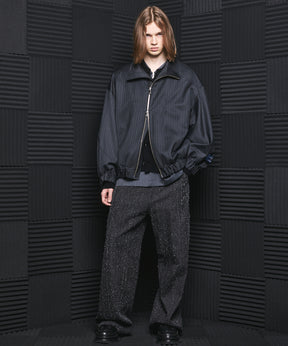 【26SS PRE-ORDER】T/W Sheer Stripe Prime-Over Half-Zip Pullover Shirt