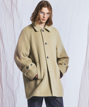 【26AW PRE-ORDER】【イタリアンデッドストックファブリック】プライムオーバーラグランスリーブハーフコート