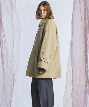 【26AW PRE-ORDER】【イタリアンデッドストックファブリック】プライムオーバーラグランスリーブハーフコート