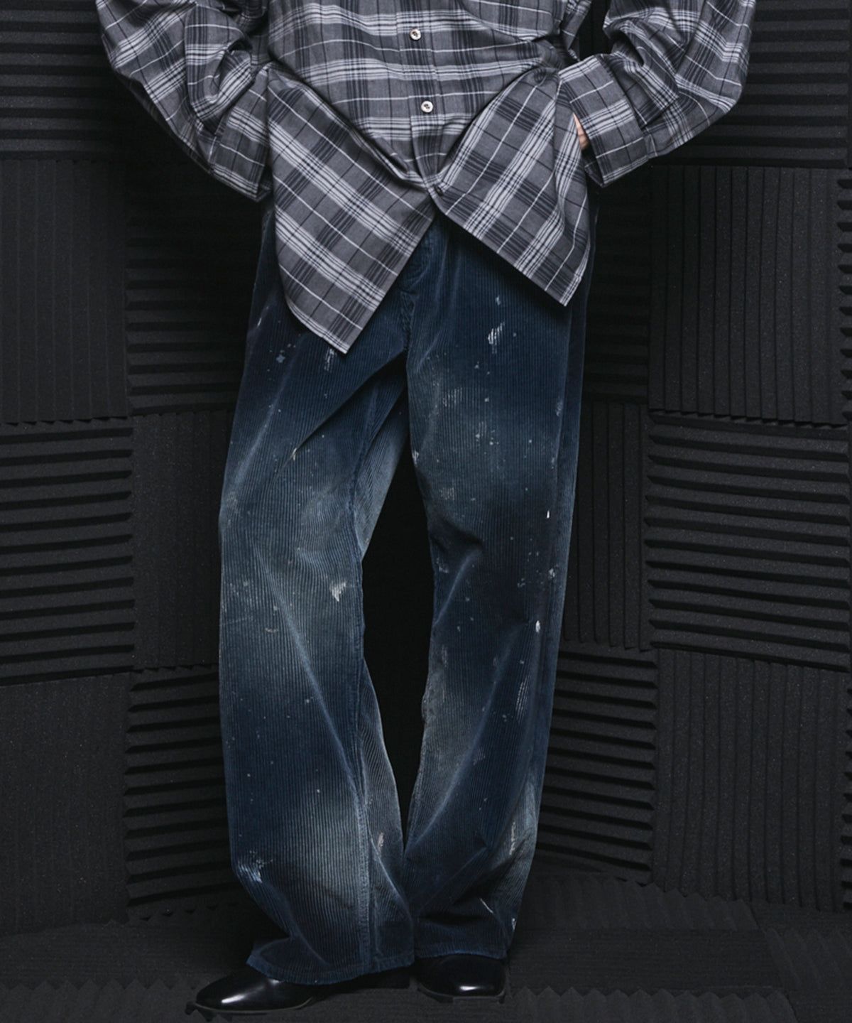 【26AW PRE-ORDER】ダーティー加工8Waleコーデュロイプライムワイドパンツ