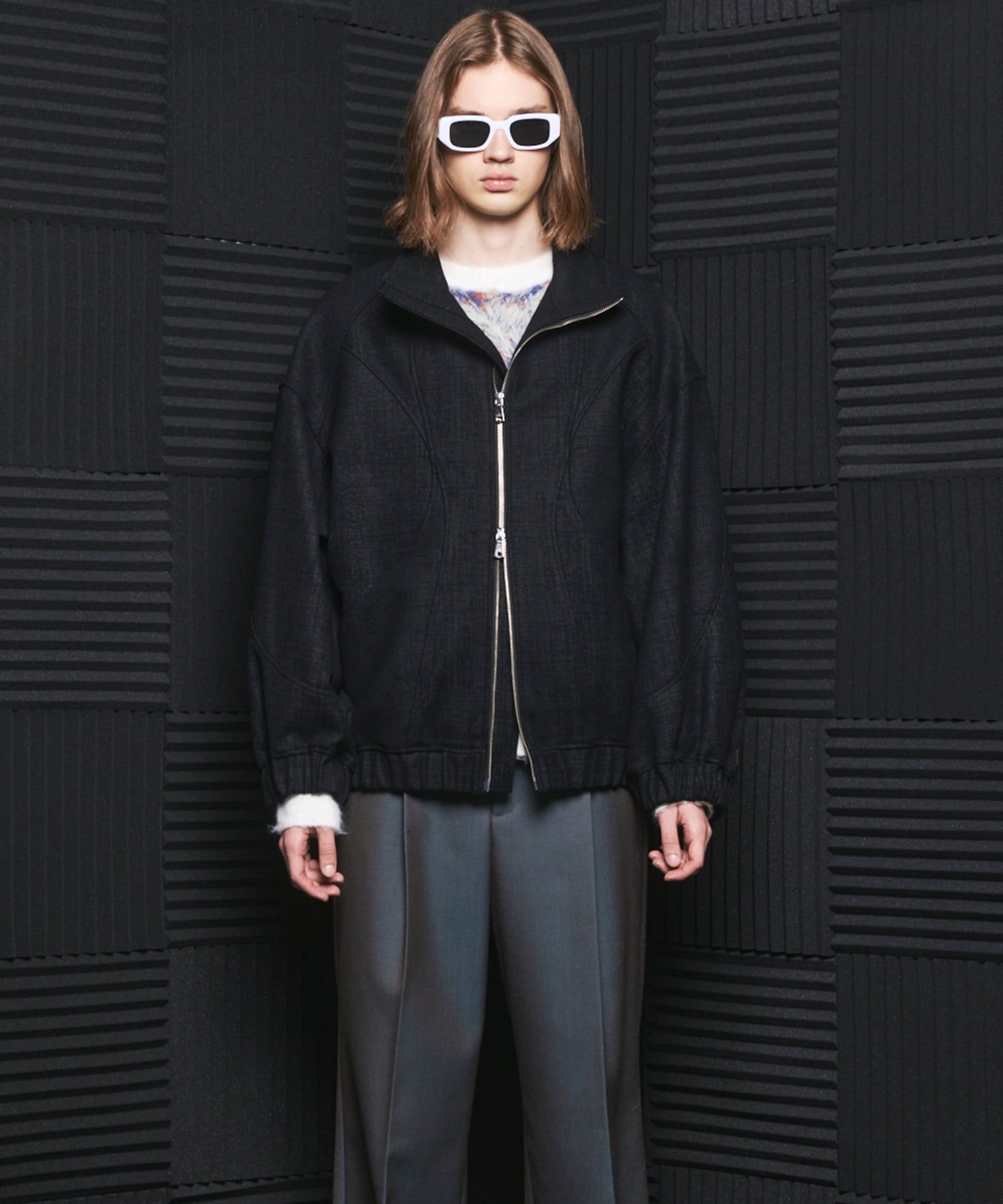 【26AW PRE-ORDER】【イタリアンデッドストックファブリック】プライムオーバーカーブ切り替えスタンドブルゾン