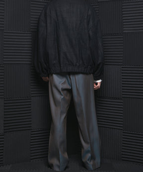 4 Colors Chambray Washable Wool Prime-Wide One Tuck Wide Pants