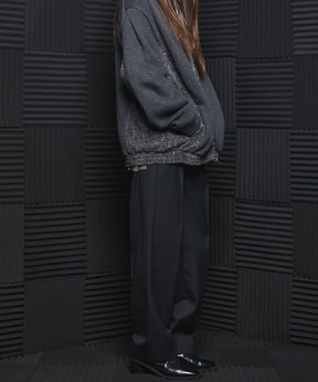 4 Colors Chambray Washable Wool One Tuck Straight Pants