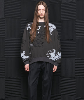 【26AW PRE-ORDER】Flower Patch Prime-Over Crew Neck Sweatshirt