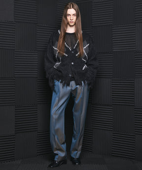 4 Colors Chambray Washable Wool One Tuck Straight Pants
