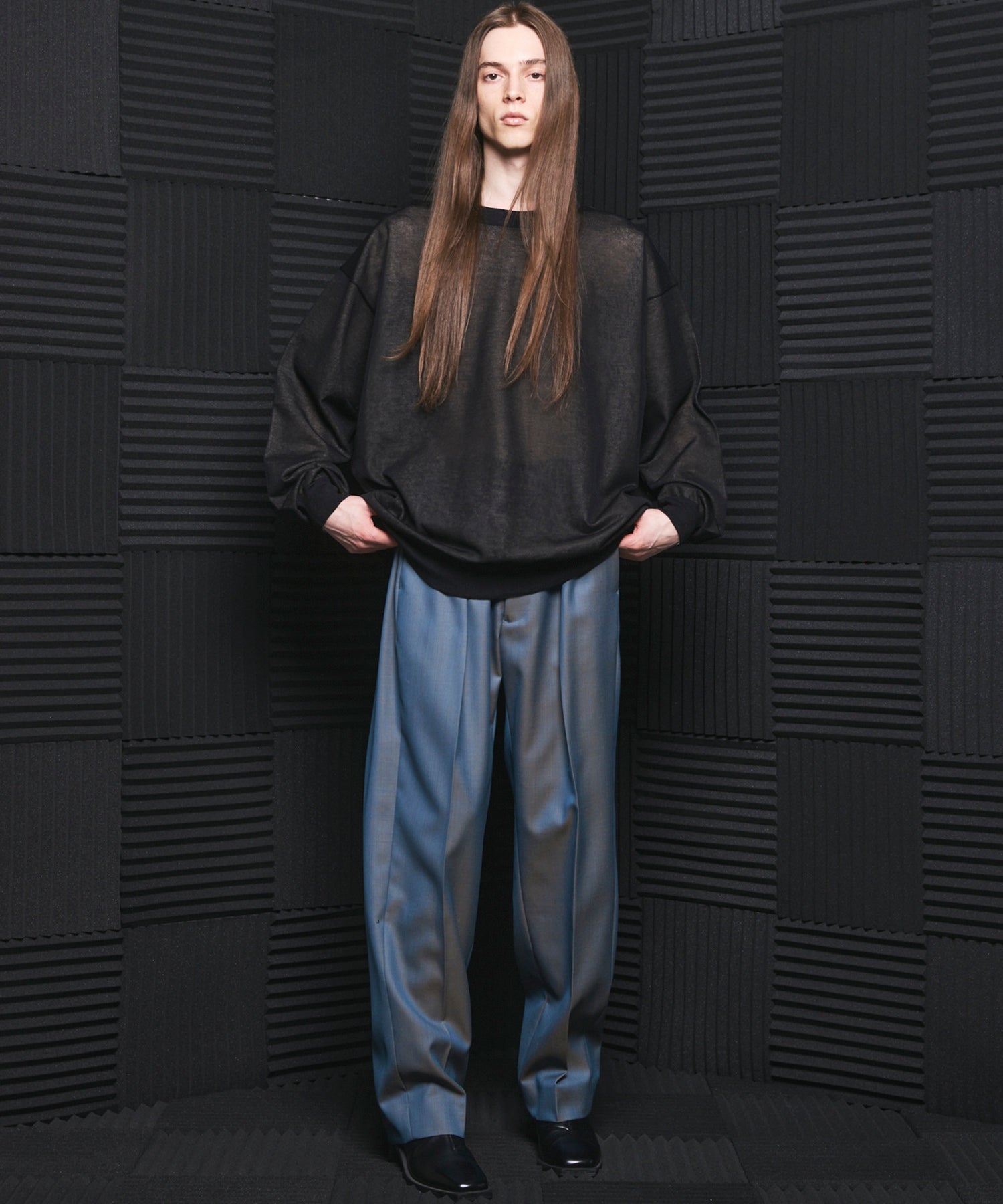[26SS PRE-ORDER] Airy Striped Gabardine Prime-Over Short-sleeved Shirt