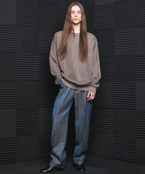 4 Colors Chambray Washable Wool One Tuck Straight Pants