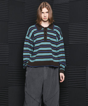 Airy Striped Gabardine Prime-Over Short-sleeved Shirt