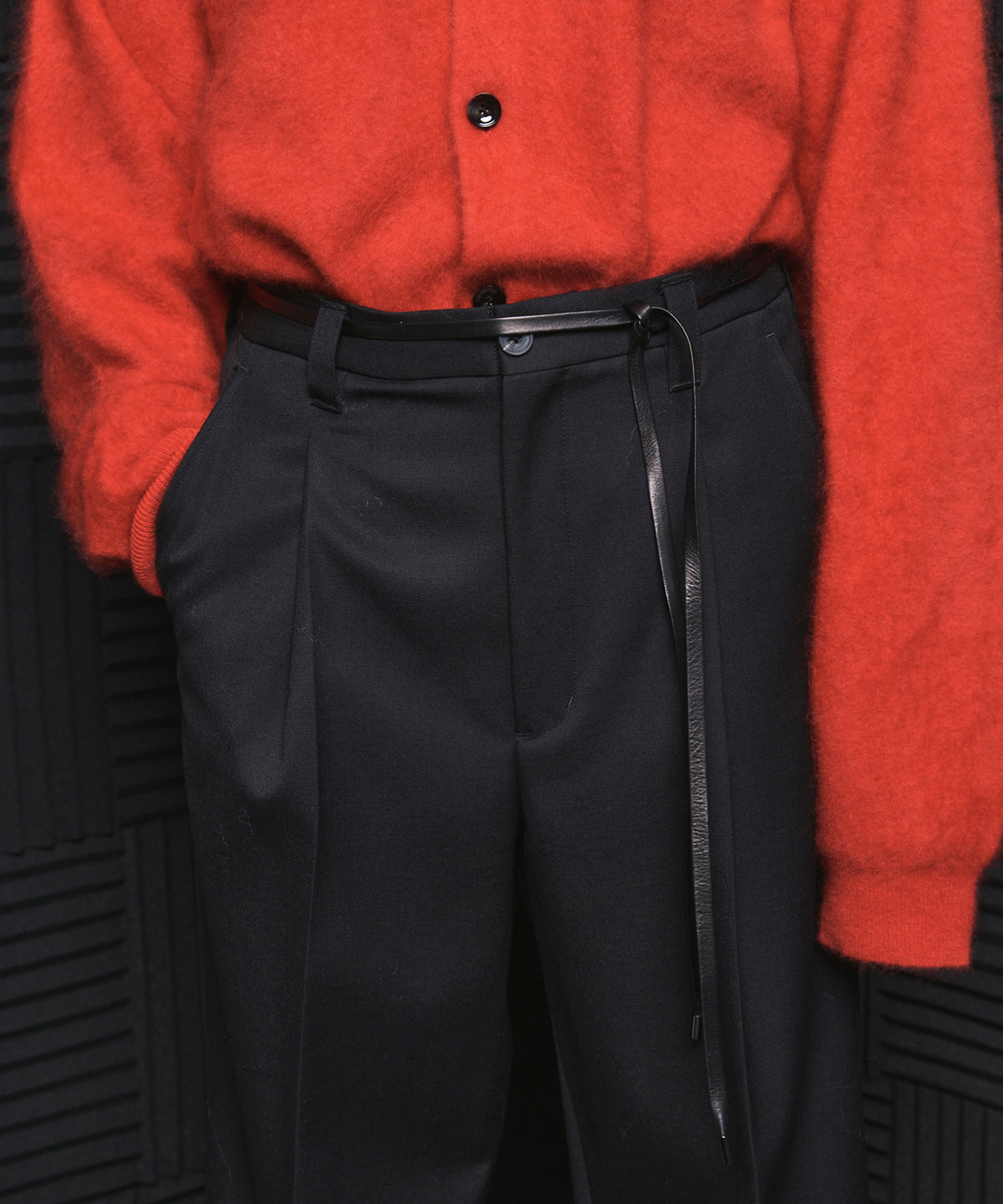 Shoe-Lace Leather Long Belt