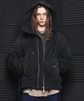 【26AW 預購】Cargo Pocket 鴨布料 Prime-Over 拉鏈連帽外套襯衫式夾克