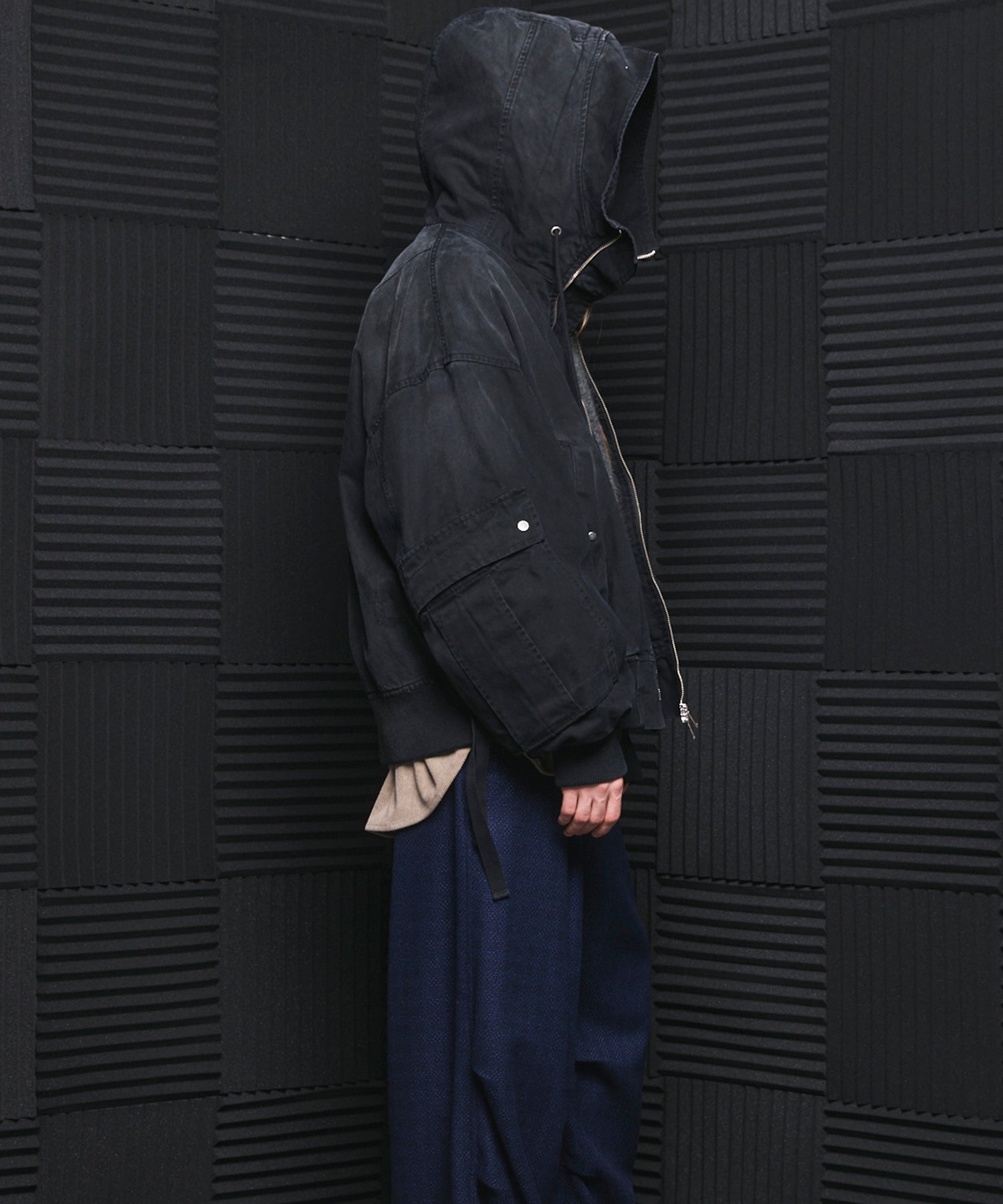 【26AW 預購】Cargo Pocket 鴨布料 Prime-Over 拉鏈連帽外套襯衫式夾克