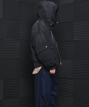 【26AW 預購】Cargo Pocket 鴨布料 Prime-Over 拉鏈連帽外套襯衫式夾克