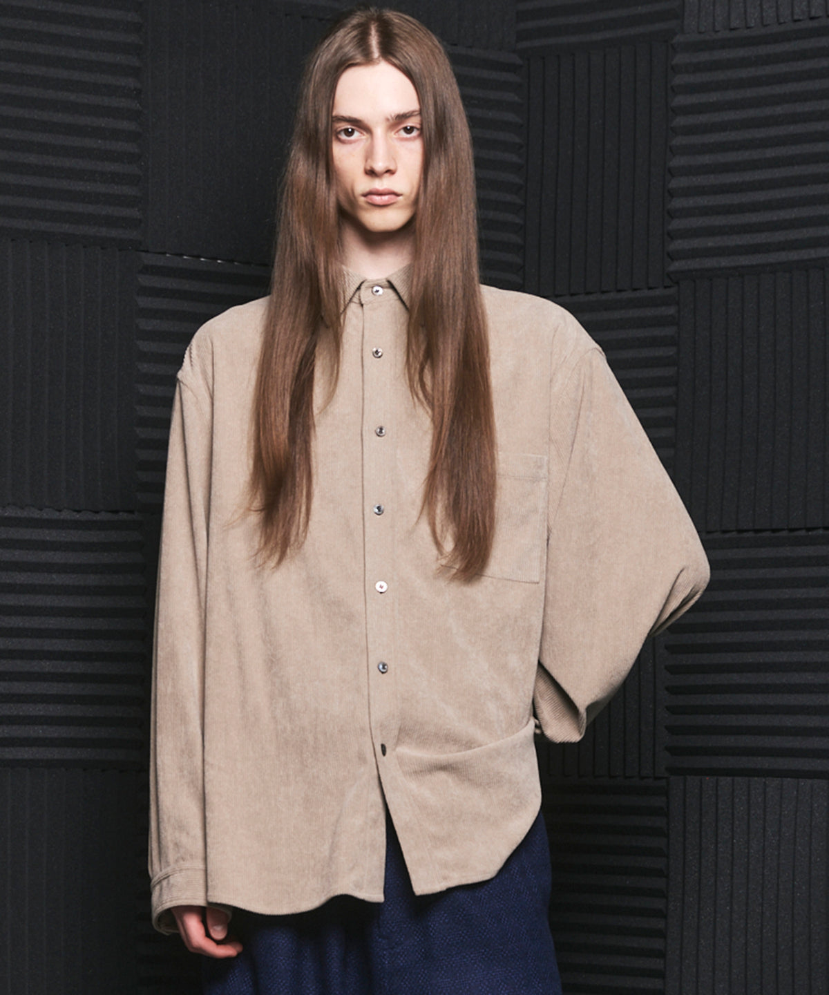 【26AW PRE-ORDER】11Waleコーデュロイプライムオーバーレギュラーカラーシャツ