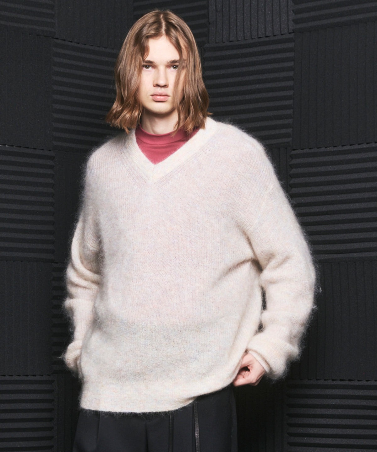 【26AW PRE-ORDER】キッドモヘヤプライムオーバーVネックセーター