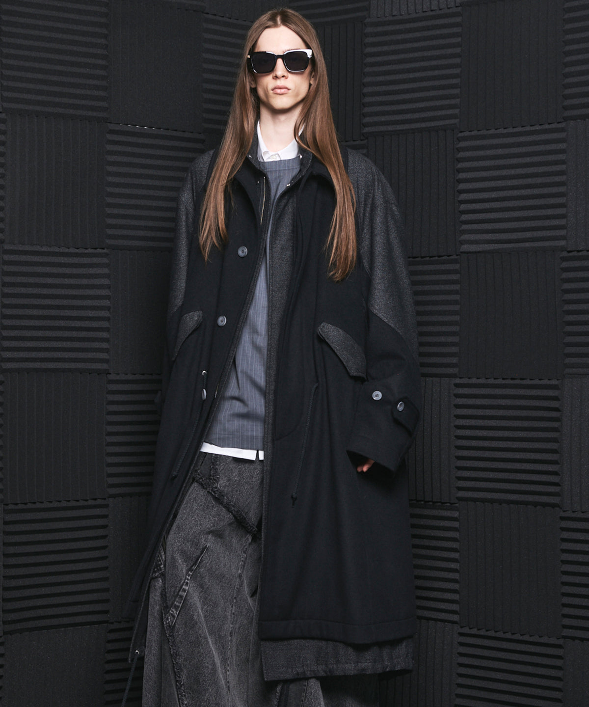 【26AW PRE-ORDER】ビーバーツイードレイヤリングプライムオーバーバルカラーモッズコート