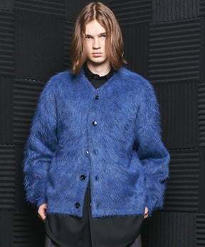 【26AW PRE-ORDER】シャギーニットプライムオーバーYネックカーディガン