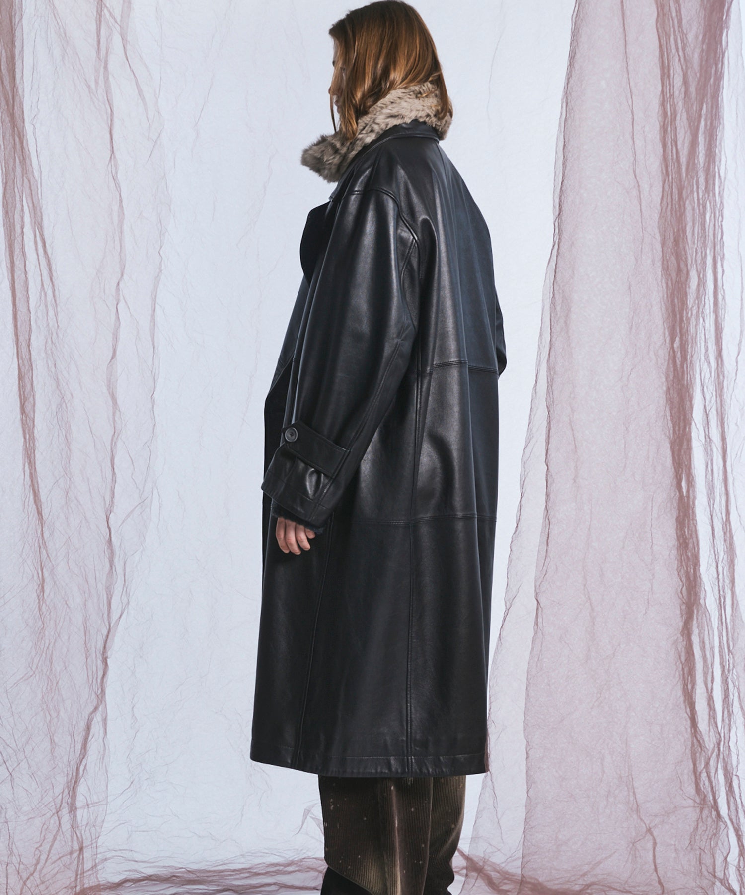【26AW PRE-ORDER】Sheep Leather Prime-Over Long coat