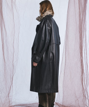 【26AW PRE-ORDER】Sheep Leather Prime-Over Long coat