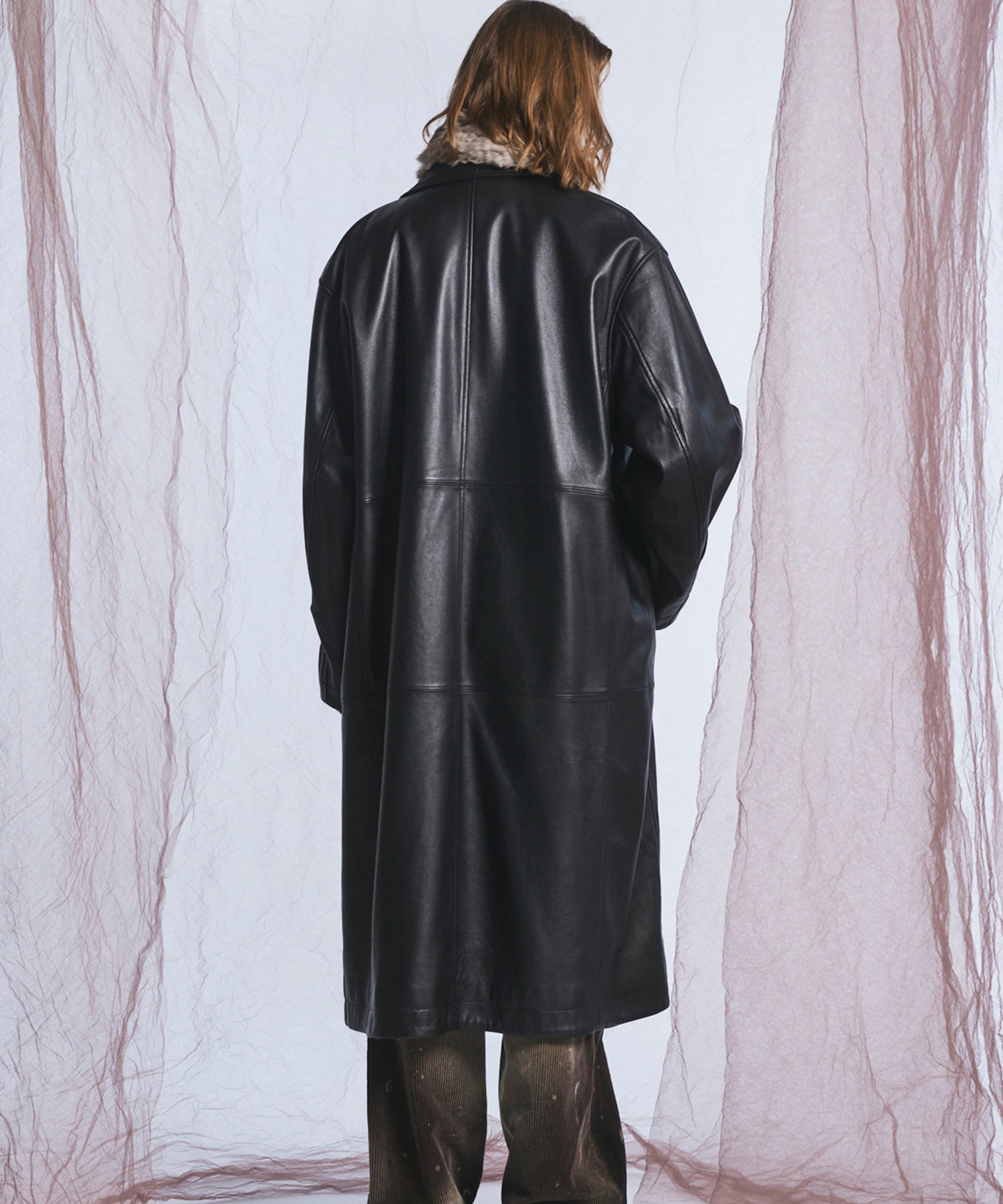 【26AW PRE-ORDER】Sheep Leather Prime-Over Long coat