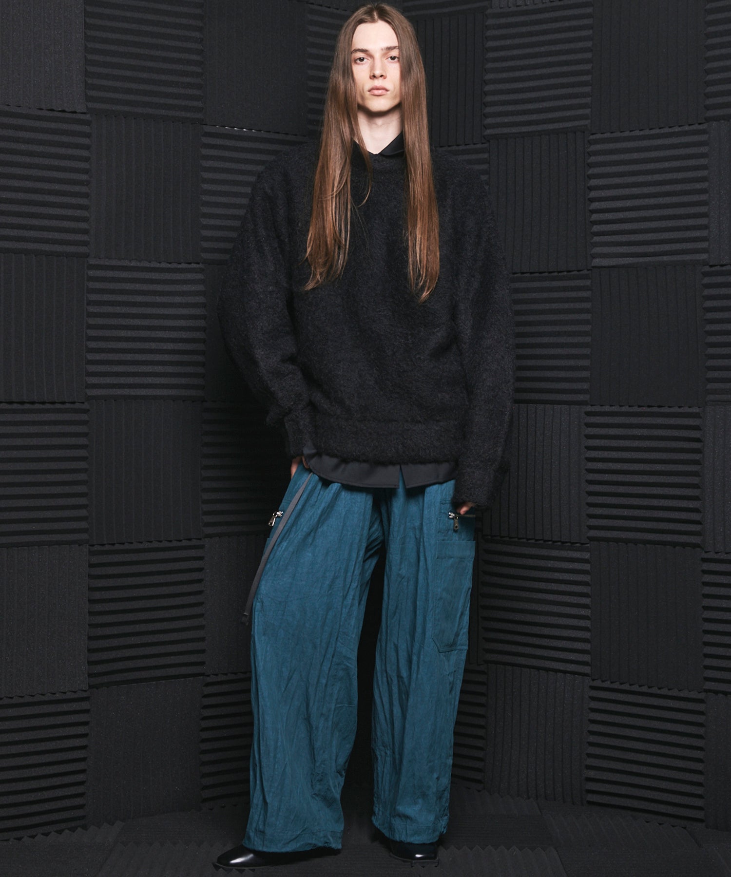 [26AW PRE-ORDER] Banana Curve Silhouette Prime-Wide Cargo Trousers