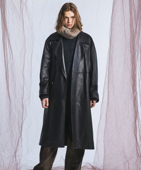 【26AW PRE-ORDER】Sheep Leather Prime-Over Long coat