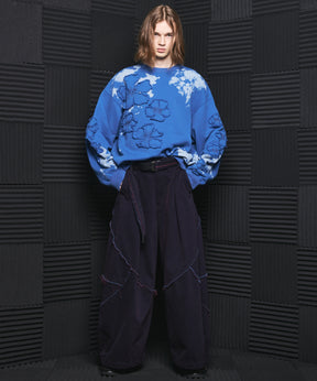 【26AW PRE-ORDER】Flower Patch Prime-Over Crew Neck Sweatshirt