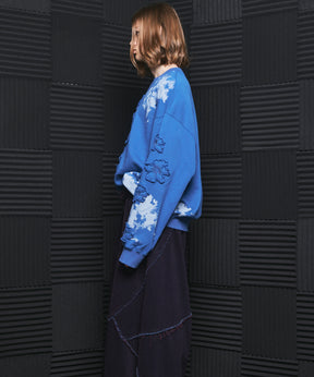 【26AW PRE-ORDER】Flower Patch Prime-Over Crew Neck Sweatshirt