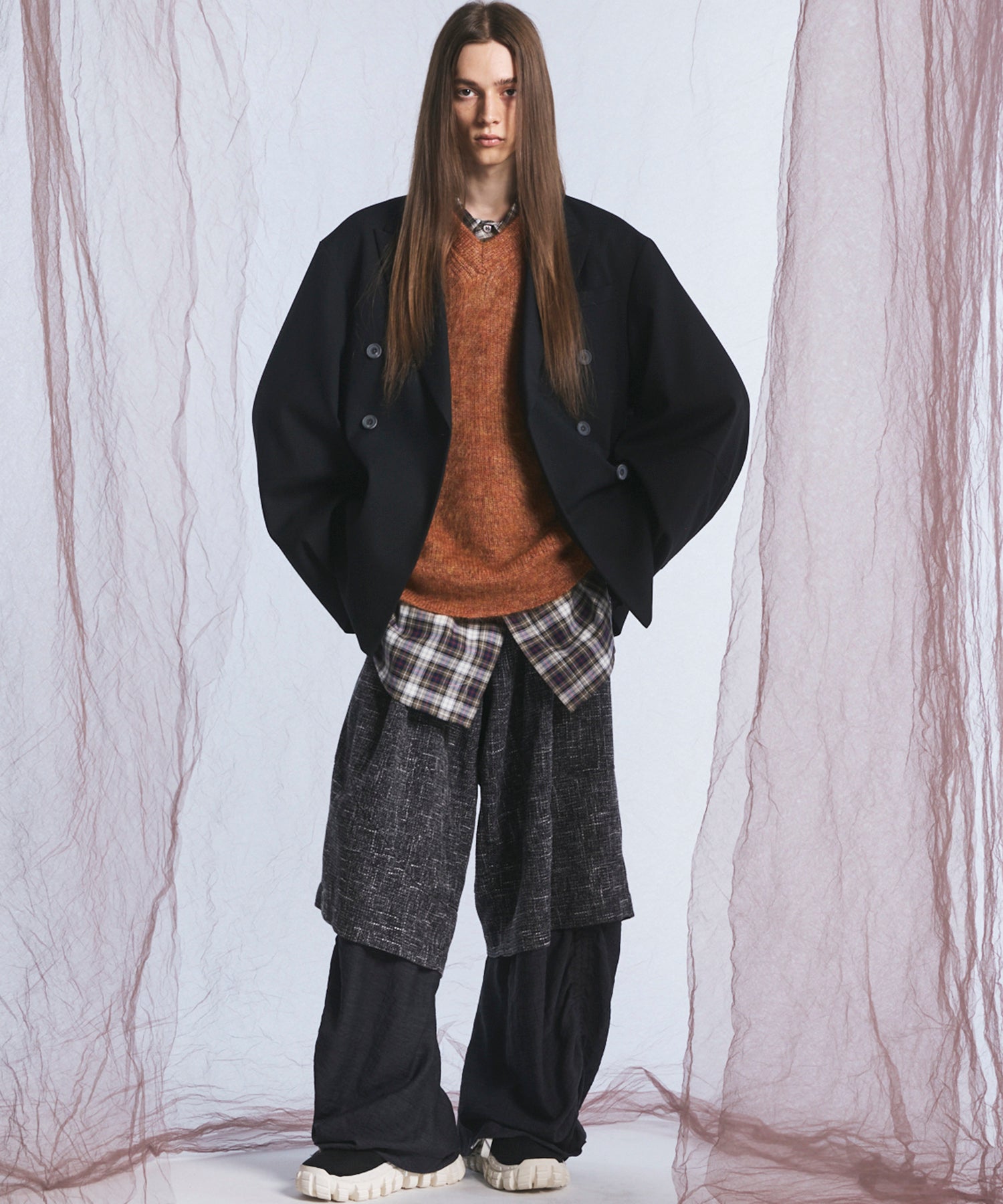 Ovoid Sleeve Prime-Over Single Breasted 2b Tailored Jacket
