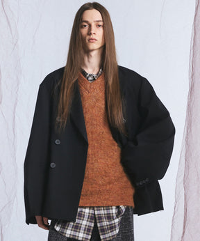 Ovoid Sleeve Prime-Over Single Breasted 2b Tailored Jacket
