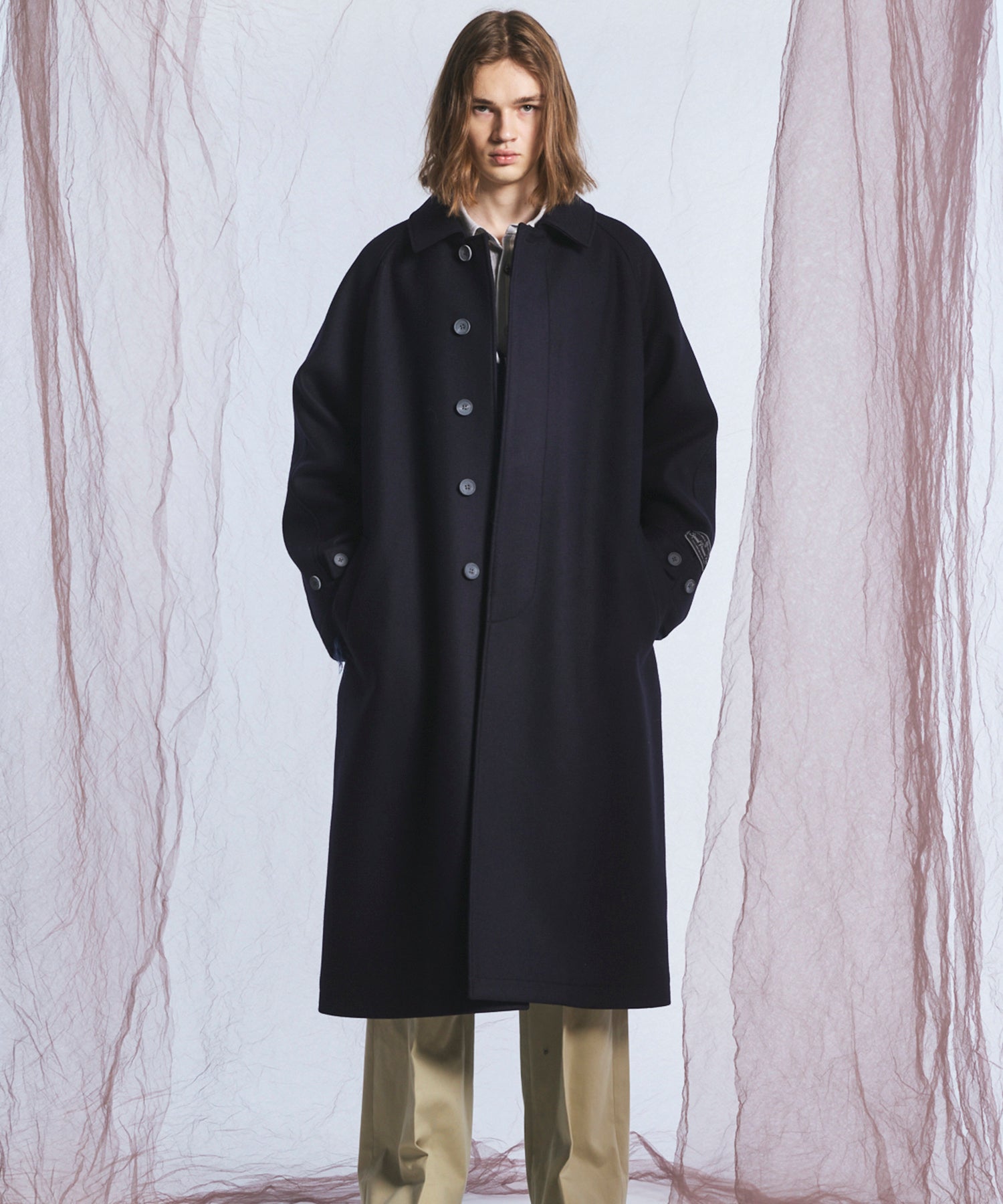 【26AW PRE-ORDER】Super140'sプライムオーバーメルトンバルマカンコート