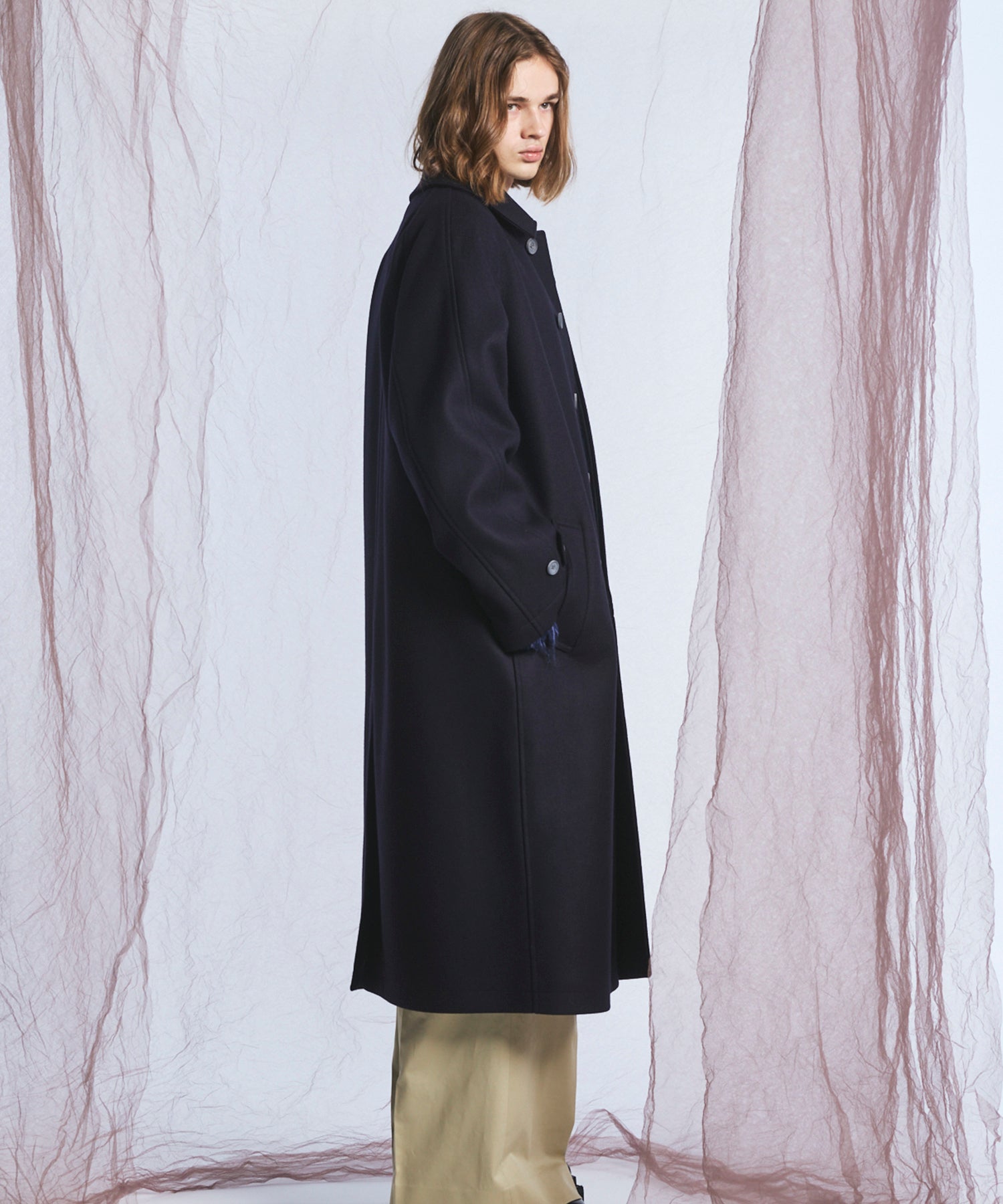 【26AW PRE-ORDER】Super140'sプライムオーバーメルトンバルマカンコート
