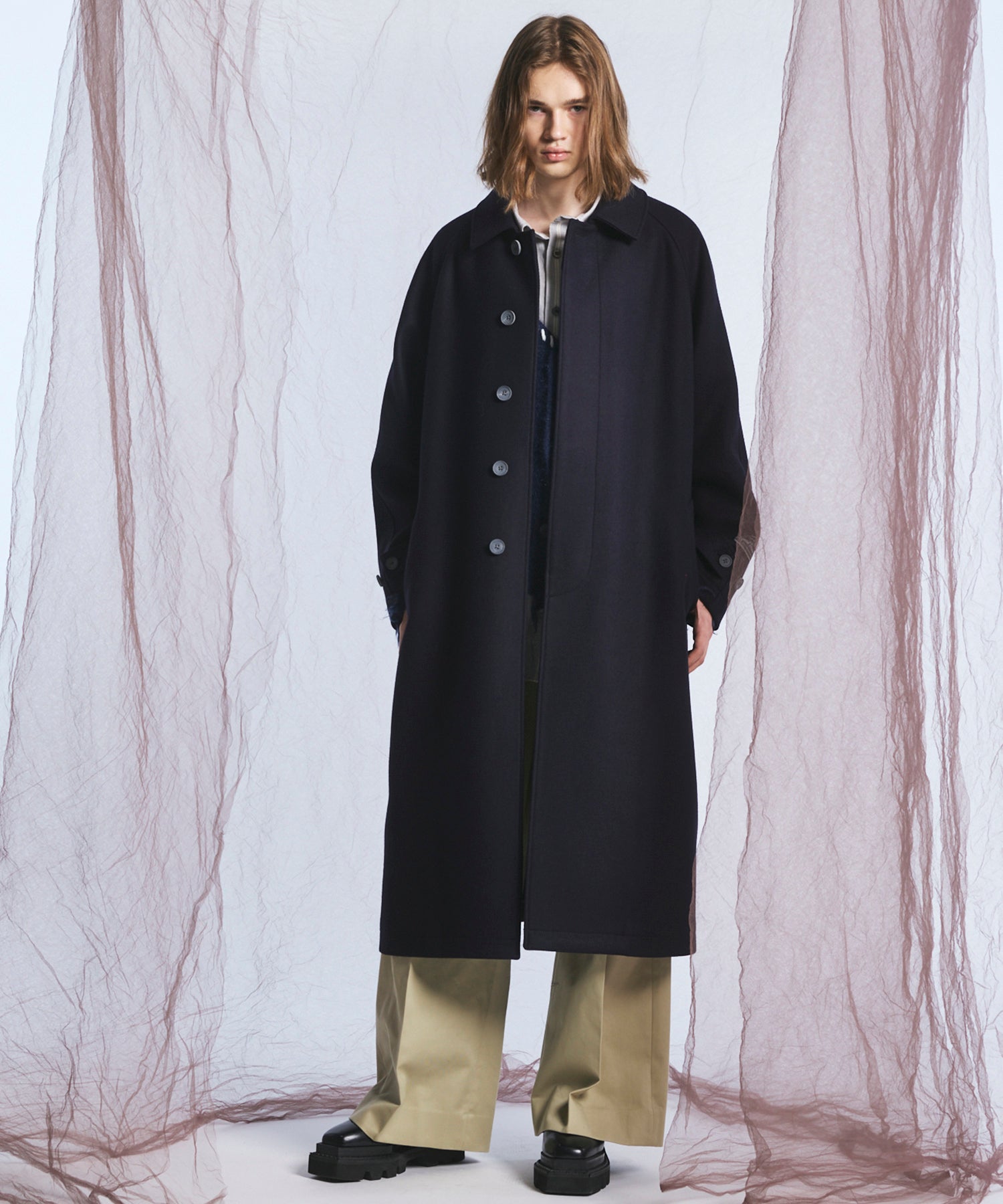 【26AW PRE-ORDER】Super140'sプライムオーバーメルトンバルマカンコート