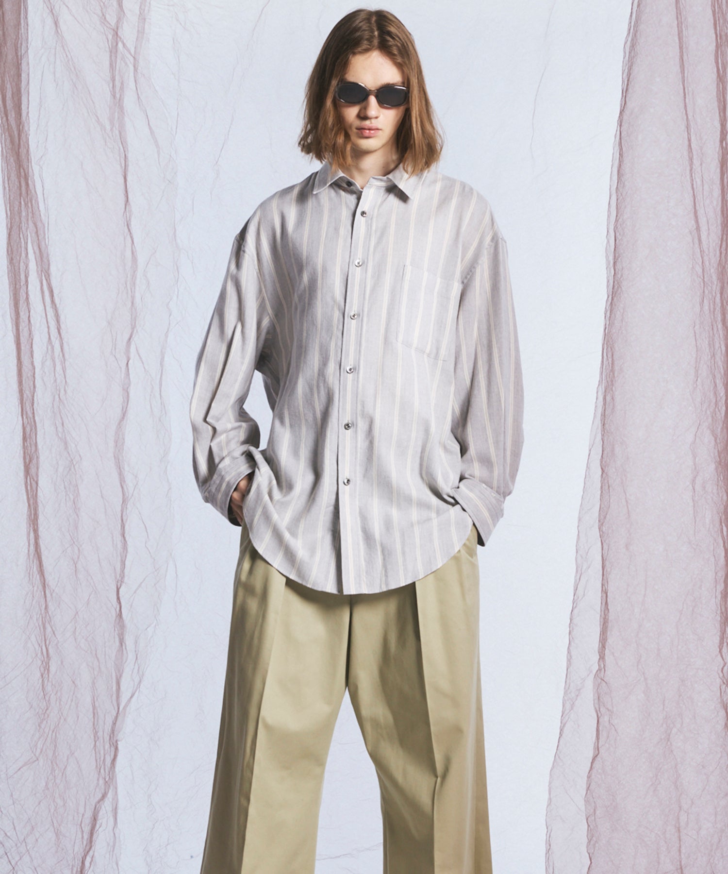 【26AW PRE-ORDER】【イタリアンデッドストックファブリック】プライムオーバーレギュラーカラーシャツコート