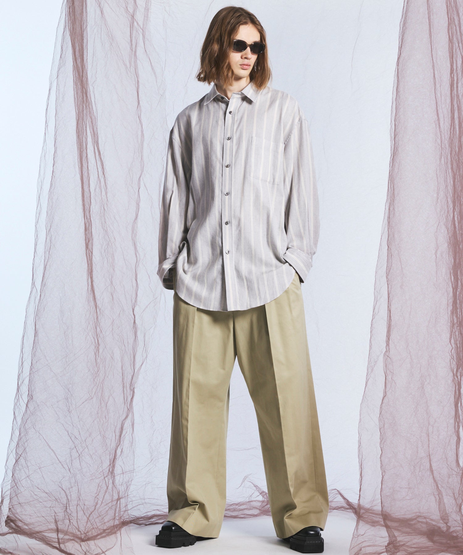 【26AW PRE-ORDER】【イタリアンデッドストックファブリック】プライムオーバーレギュラーカラーシャツコート