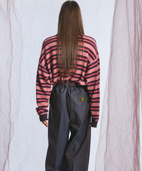 Airy Striped Gabardine Prime-Over Short-sleeved Shirt