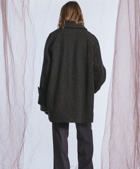 【26AW PRE-ORDER】【イタリアンデッドストックファブリック】プライムオーバーラグランスリーブハーフコート