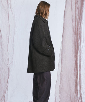 【26AW PRE-ORDER】【イタリアンデッドストックファブリック】プライムオーバーラグランスリーブハーフコート