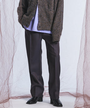 4 Colors Chambray Washable Wool One Tuck Straight Pants