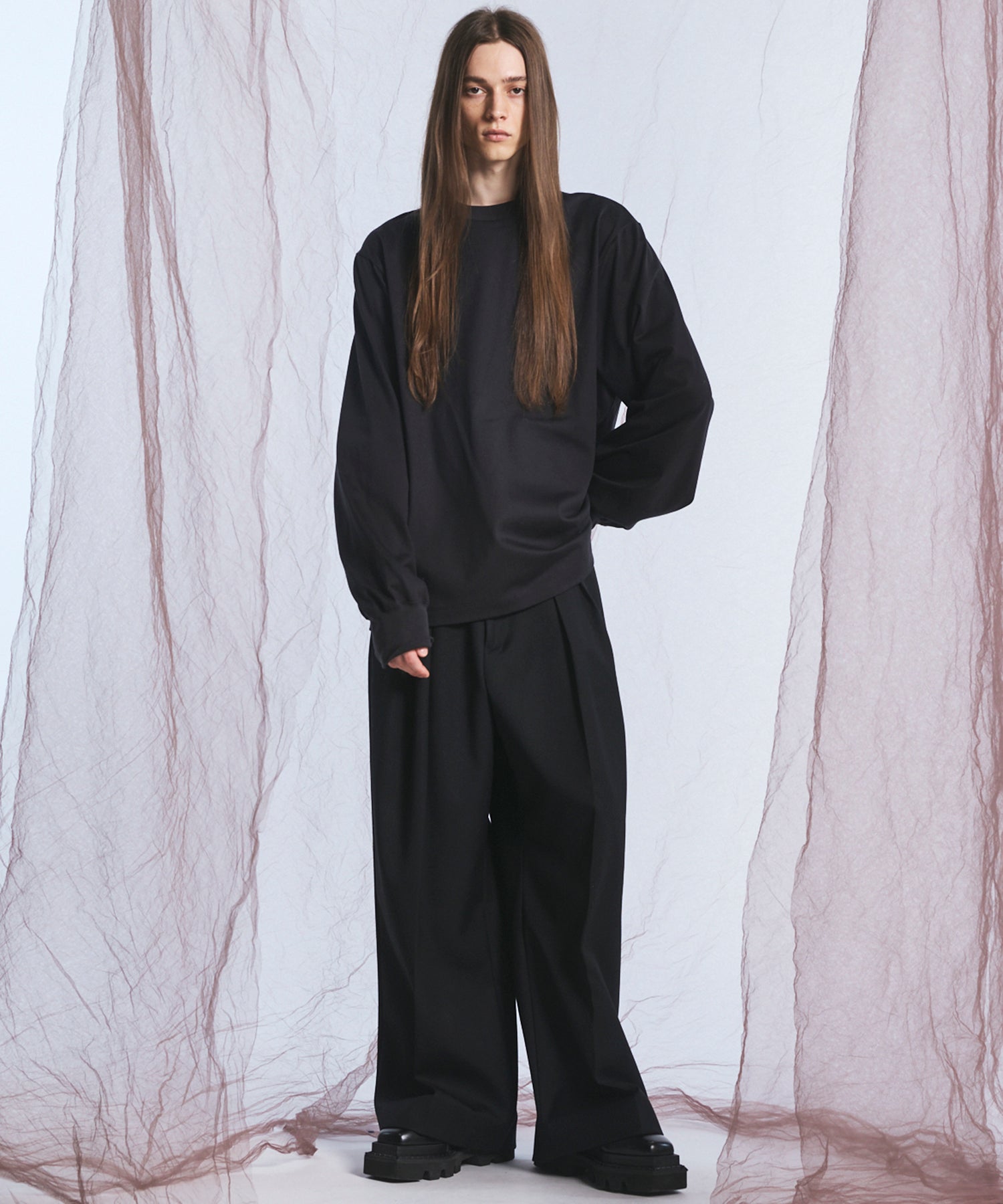 【26AW PRE-ORDER】Silky Heavy-weight Single Jersey Prime-Over Long-sleeved T-shirt