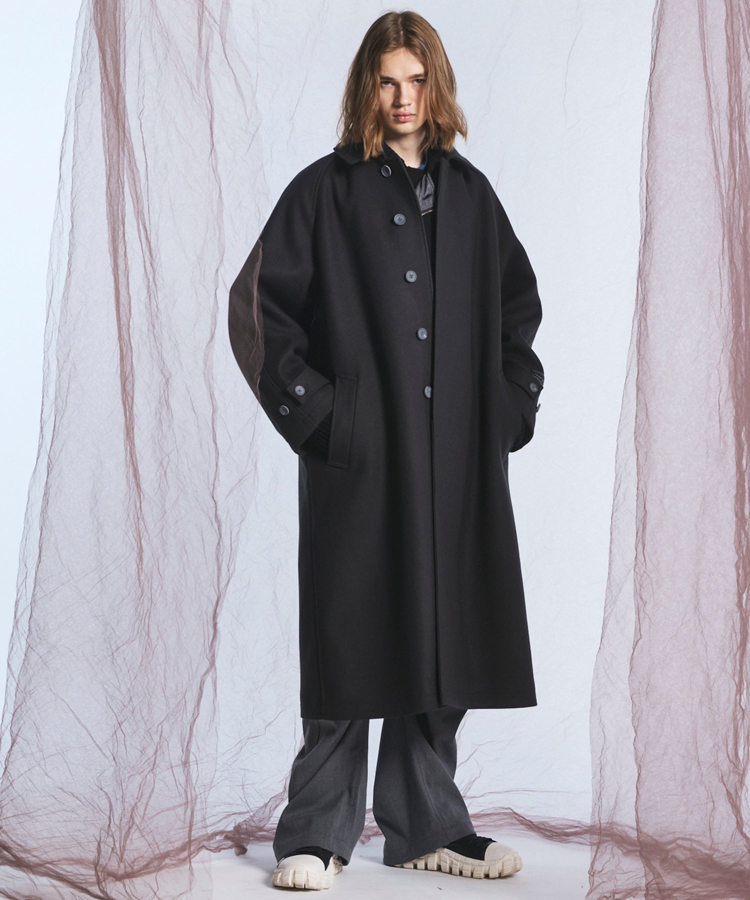 [26AW PRE-ORDER] Banana Curve Silhouette Prime-Wide Cargo Trousers