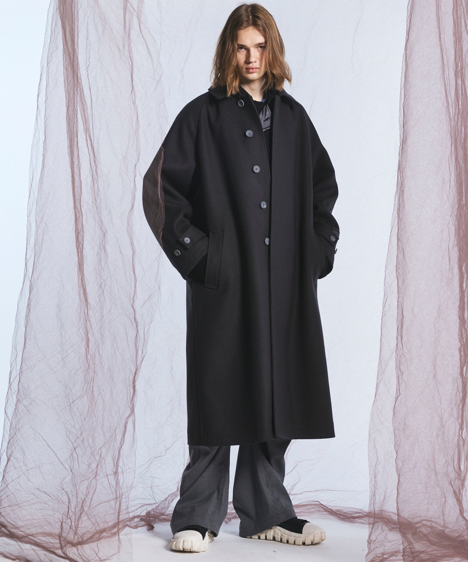 【26AW PRE-ORDER】Super140'sプライムオーバーメルトンバルマカンコート