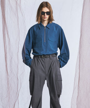 [26SS PRE-ORDER] Airy Striped Gabardine Prime-Over Short-sleeved Shirt