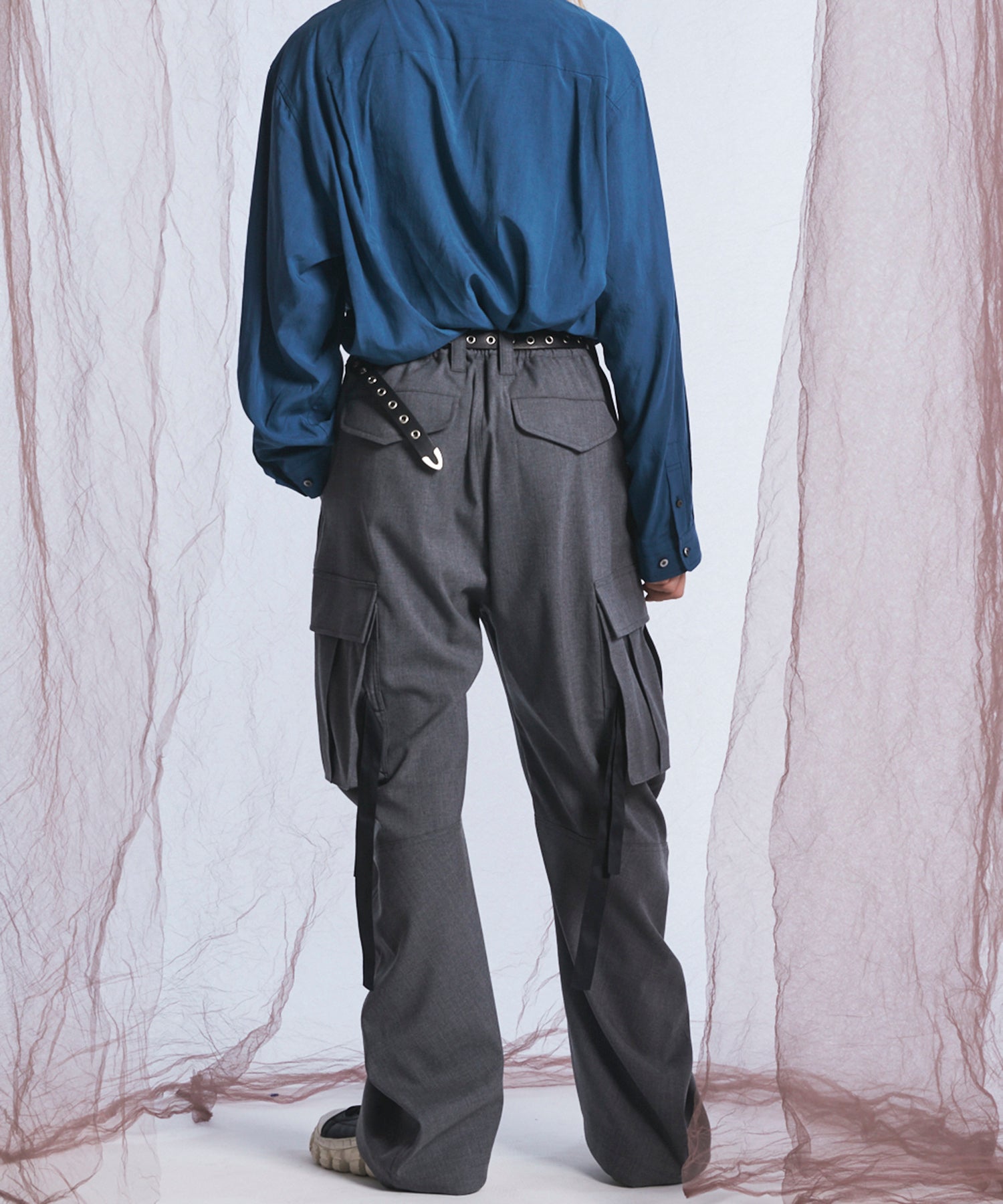 [26AW PRE-ORDER] Banana Curve Silhouette Prime-Wide Cargo Trousers