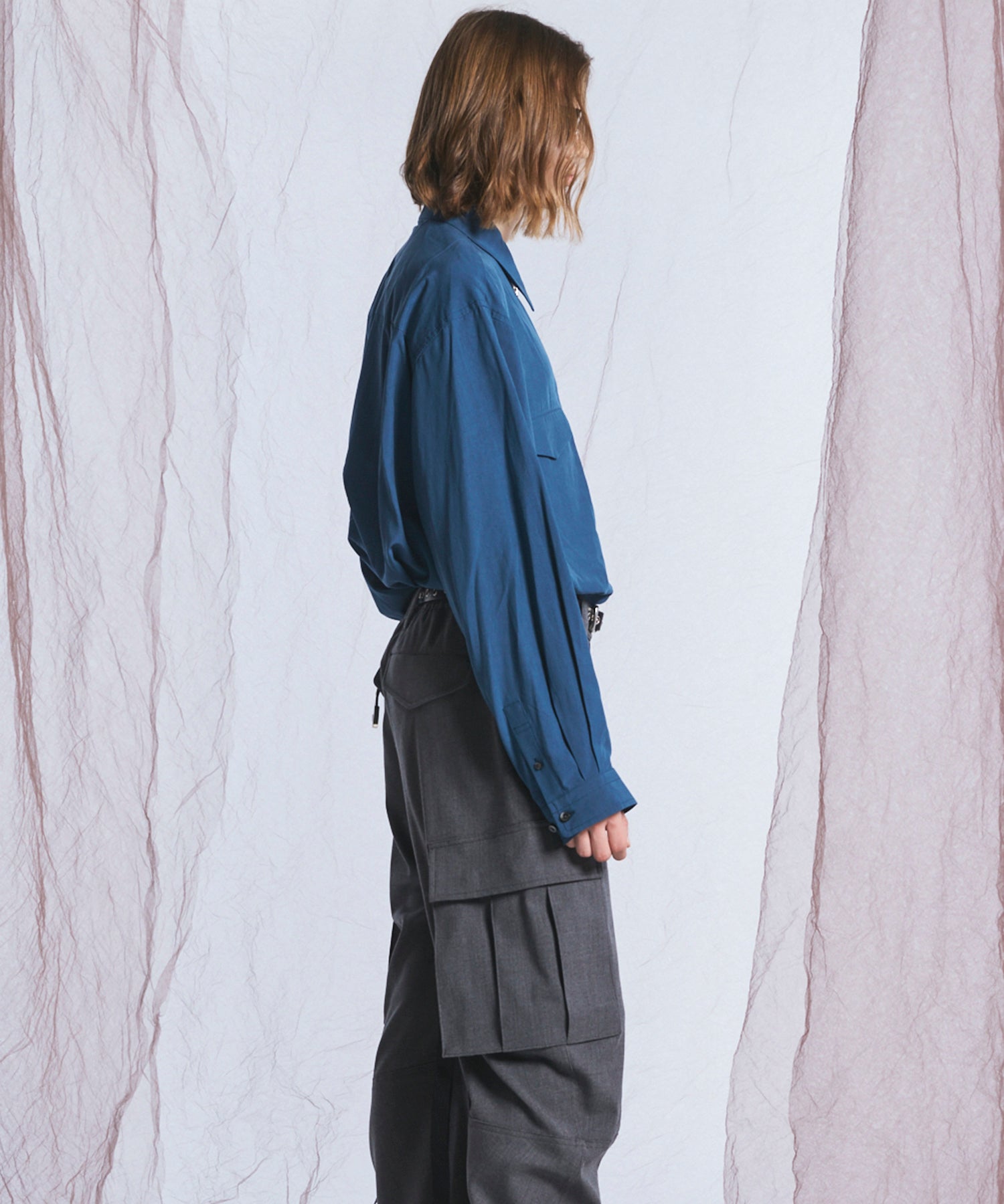 [26SS PRE-ORDER] Airy Striped Gabardine Prime-Over Short-sleeved Shirt