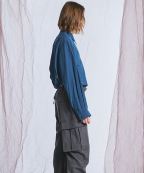 [26SS PRE-ORDER] Airy Striped Gabardine Prime-Over Short-sleeved Shirt