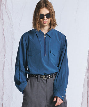 [26SS PRE-ORDER] Airy Striped Gabardine Prime-Over Short-sleeved Shirt