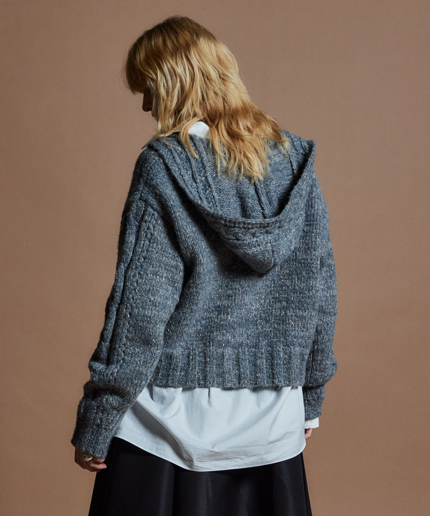 【26WINTER PRE-ORDER】Cable Hoodie Short Knit